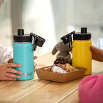 Load image into Gallery viewer, koodee Small Water Bottle-12 oz Stainless Steel Vacuum Insulated Wide Mouth Water Flask with Leakproof Spout Lid (Apple Green)