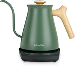 Load image into Gallery viewer, Harriet Gooseneck Electric Kettle - 1200W Fast Heat, 0.8L Stainless Steel, Precision Temp Control &amp; Timer, Wood Handle, Pour Over Coffee and Tea, Green