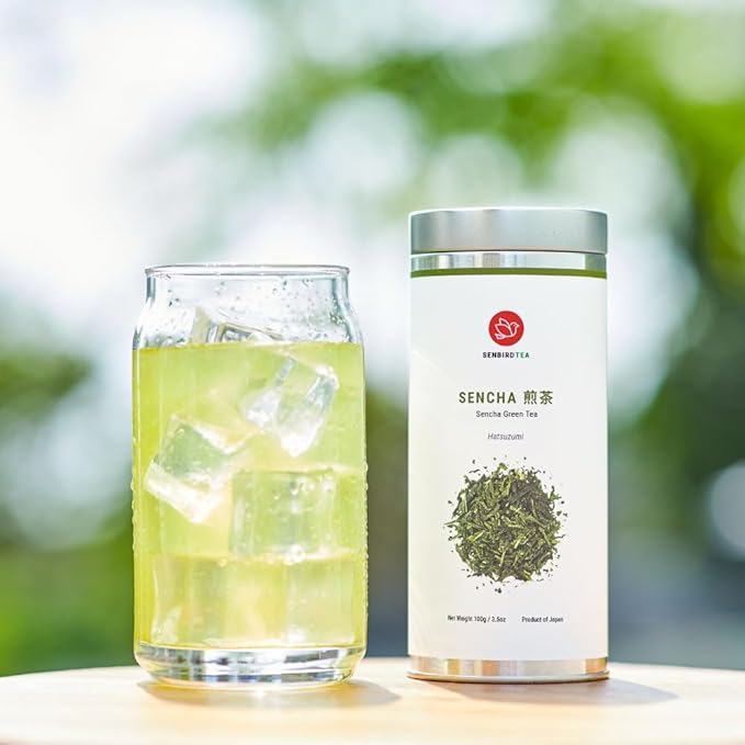 Senbird Premium Sencha - Japanese Green Tea - From Shizuoka, Japan - Loose Leaf Tea In Airtight Tea Tin (3.5oz/100g)