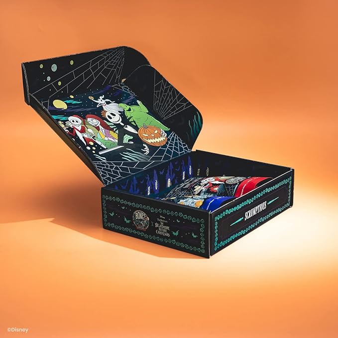 Bones Coffee Company The Nightmare Before Christmas Collector's Box 5 Flavored Coffee Low Acid Medium Roast Arabica Beans Specialty Coffee Gifts For Auto Drip and French Press, 4 oz Pack of 5 Whole