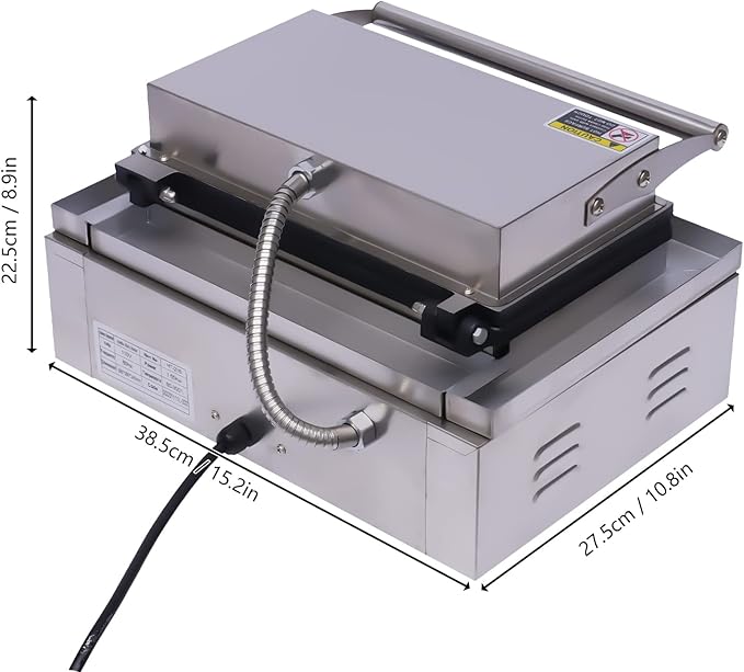 Hotdog Waffle Maker Machine Electric Corn Dog Maker 6 Slice 2 Patterns Non-Stick Stainless Steel Waffle Baker Machine