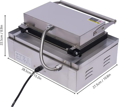 Hotdog Waffle Maker Machine Electric Corn Dog Maker 6 Slice 2 Patterns Non-Stick Stainless Steel Waffle Baker Machine