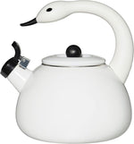 Load image into Gallery viewer, Whistling Tea Kettle for Stove Top Enamel on Steel Teakettle, Supreme Housewares White Swan Design Teapot Water Kettle Cute Kitchen Accessories Teteras (2.1 Quart, Swan)