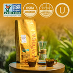 Load image into Gallery viewer, Mayorga Organic Coffee 5lb Mayan Blend - Medium Roast Whole Bean Coffee Specialty Grade, 100% Arabica, Slow Roasted, Chocolate and Floral Flavor with Low Acidity - USDA Organic, Non-GMO, Kosher
