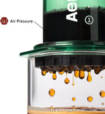 Load image into Gallery viewer, AeroPress Clear Green Coffee Press – 3 In 1 Brew Method Combines French Press, Espresso-style, Full Bodied Coffee Without Grit or Bitterness, Small Portable Coffee Maker for Camping &amp; Travel, Green