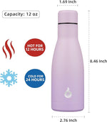 Load image into Gallery viewer, BJPKPK Insulated Water Bottle 12oz Small Stainless Steel Water Bottles Reusable Metal Thermal Keep Cold and Hot,Dreamy Purple