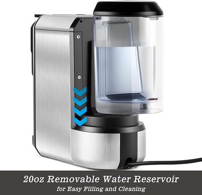 CUSIMAX Single Serve Coffee Machine for K Cup and Nespresso Pods, Fast Brew One Cup Coffee Maker, Customizable Brewing Sizes, Stainless Steel Espresso Machine with 20oz Remevable Water Tank
