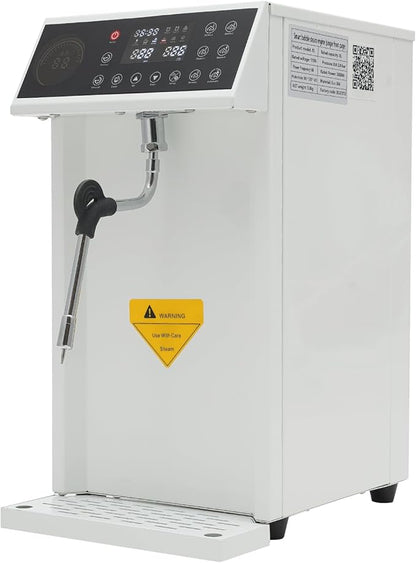 Commercial Milk Frother, 8L Automatic Milk Foam Machine Electric Steam Milk Frothing Machine Coffee Milk Foam Machine Steamer with LED Display for Tea Coffee Shop