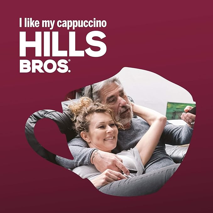 Hills Bros. Instant Cappuccino Mix, English Toffee (16 Oz, Pack of 1) – Convenient and Versatile, Instant Hot or Iced Coffee, Frothy & Rich English Toffee Flavor - Just Add Water