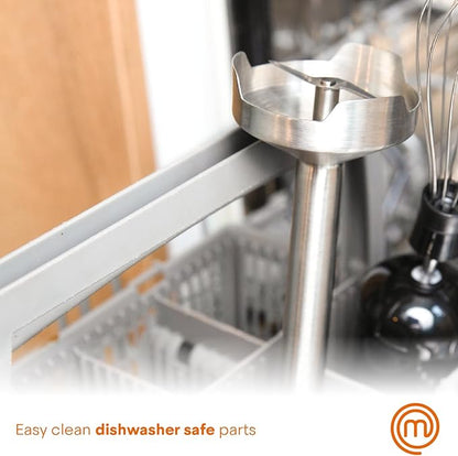 MasterChef Immersion Blender Handheld, Stainless Steel Hand Held Blending Stick Emulsifier, Puree Blender for Making Baby Food, Soup, Sauces etc, Powerful 400W Motor with Variable Speed Control