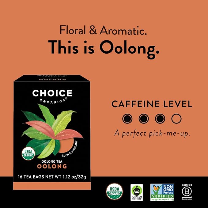 Choice Organic Teas - Favorites Variety Pack Sampler - Includes Earl Grey, Jasmine Green, Oolong, Rooibos, Cocoa Mint Puerh, and Grapefruit Honeybush Organic Teas - 96 Tea Bags (Pack of 6)