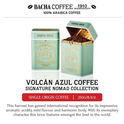 Bacha Coffee | Volcán Azul Single Origin Signature Nomad Collection, 100% Arabica Specialty Coffee, Whole Beans, Medium Roast, 250g