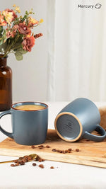 Load image into Gallery viewer, famiware Mercury Coffee Mugs 13 oz, Coffee Mugs Set of 6 with Handle, Cups for Latte, Hot Tea, Cappuccino, Mocha, Cocoa, Charcoal