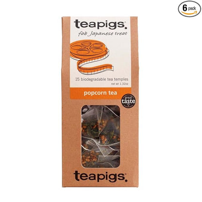 Teapigs Popcorn Herbal Tea Bags Made With Whole Leaves (6 Packs of 15 Tea bags)