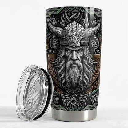 Viking Cup Tumbler 20oz Viking Gifts for Men Vikings Stainless Steel Insulated Tumblers Coffee Travel Mug Gift for Birthday Christmas
