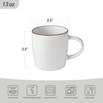 Load image into Gallery viewer, famiware Mercury Coffee Mugs 13 oz, Coffee Mugs Set of 4 with Handle, Cups for Latte, Hot Tea, Cappuccino, Mocha, Cocoa, White