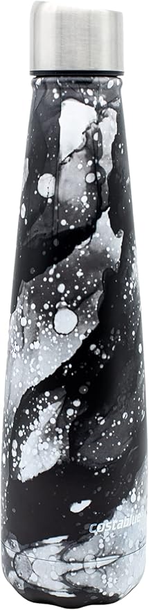 Insulated Water Bottle - On-The-Go Refillable Stainless Steel Water Bottles For Adults, Reusable Thermos Travel Tumbler With Leak-proof Lid For Hot & Cold Beverages (17Oz. Ligth Charcoal)