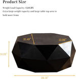 Load image into Gallery viewer, 38" Modern Farmhouse Drum Coffee Table, American Retro Style Coffee Table for Office, Dining Room and Living Room, Black