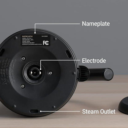 Mecity Electric Kettle Gooseneck Water Kettle Stainless Steel Tea Kettle Water Boiler Fast Heating, Auto Shut Off, 27 fl oz, 1000W, Matte Black