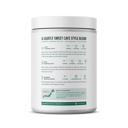 Jade Leaf Matcha Organic Cafe Style Sweetened Matcha Latte Green Tea Powder, Premium Barista Crafted Mix - Authentically Japanese, 100 Servings (2.2 Pound Bulk Tub)