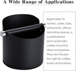 Load image into Gallery viewer, Italian Espresso Knock Box, Stainless Steel, with Detachable Tapping Rod and Anti Slip Rubber Base (Black, 800ml)