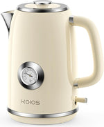 Load image into Gallery viewer, Electric Kettle 1.8L with Temperature Gauge, 1500W Fast Boiling Electric Tea Kettle, 100% Stainless Steel Retro-Style Hot Water Kettle Electric - Glowing LED Light, Auto Shut-Off &amp; Boil-Dry Protection