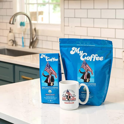 Whole Bean MyCoffee - Organic, Specialty Grade, 100% Arabica, Non-GMO Coffee [Light Roast, 12oz Bag]