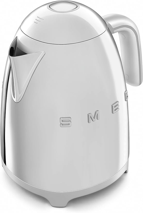 SMEG 50's Retro Style Electric Water Kettle with Automatic Shutoff, Removable Base, and Water Indicator, KLF03SSUS, Polished Stainless Steel