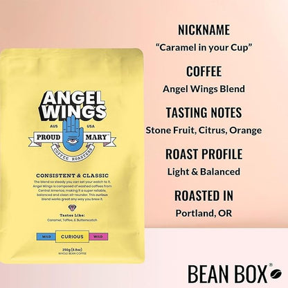 Angel Wings Blend - Roasted by Proud Mary Coffee - Whole Bean Coffee - 250 Gram Bag