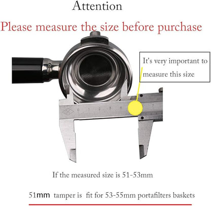 Coffee Tamper 51mm 100% Stainless Steel Barista Tools, Espresso Tamper Tool