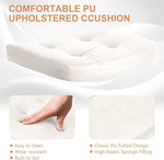 Load image into Gallery viewer, Rattan Office Chairs, Modern Rattan Desk Chair with Natural Back &amp; Wood Armrest, Small Upholstered Tufted Leather Home Office Desk Chairs for Home Office, Bedroom, Study, White