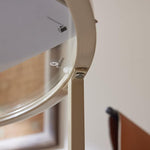 Load image into Gallery viewer, VINGLI Glass Coffee Table, 25.6" Round Coffee Table, Transparent Glass Coffee Tables for Living Room, 2-Tier Coffee Table with Storage, Modern Center Table with a Beige Frame, Mesa de Centro Para Sala