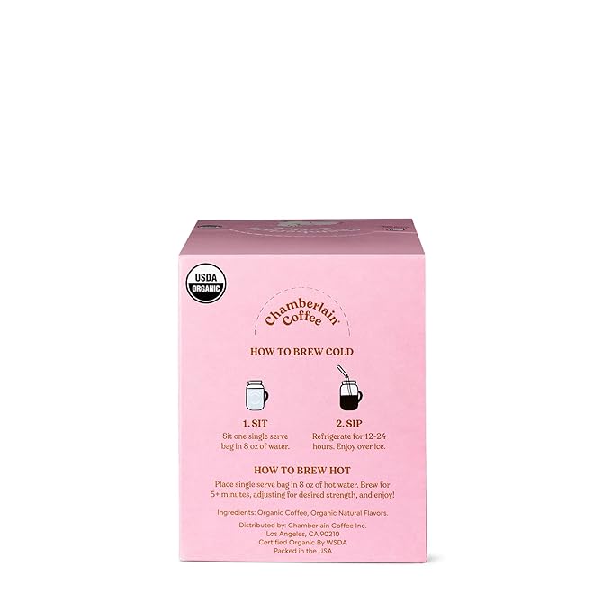 Chamberlain Coffee Fluffy Lamb Vanilla Cold Brew Singles with Notes of Vanilla & Roasted Nuts - 10 Single Serve Cold Brew Sachets