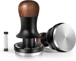 Load image into Gallery viewer, MHW-3BOMBER 58.5mm Espresso Tamper - 3 Spring Loaded Coffee Tamper with Sound Feedback - Barista Tamper Tool Espresso with 15lb / 30lbs Replacement Springs - Walnut Handle SUS304 Flat Base T7067F-OS