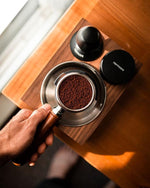 Load image into Gallery viewer, Normcore 58.5mm Coffee Tamper V4 - Spring-loaded Tamper with 15lb / 25lb / 30lbs Replacement Springs - Anodized Aluminum Handle and Stand - Stainless Steel Flat Base