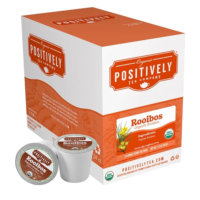 Organic Positively Tea Company, South African Rooibos Tea, K-Cup Compatible, 24 Pods