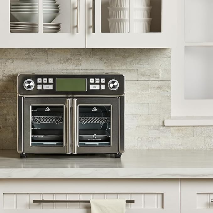 Emeril Lagasse Dual Zone 360 Air Fryer Oven Combo with French Door, 25 QT Extra Large, Cook Two Foods in Different Ways, Up to 60% Faster from Frozen to Finish