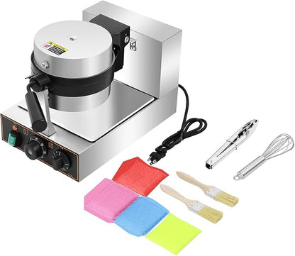 Burger Waffle Maker,Commercial Electric Burger Panini Maker Machine,Non Stick Waffle Press Machine with Time & Temp Control Stainless Steel Material for Home Kitchens Breakfast Shops Schools