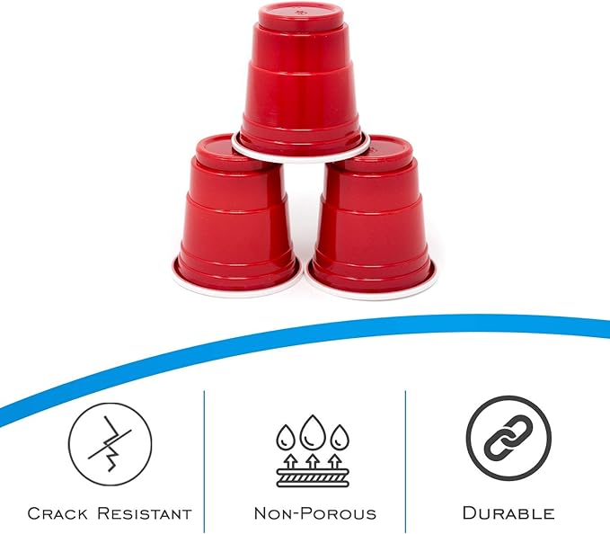 EDI Disposable Red Plastic Mini Party Shot Glasses (2 oz) (240)