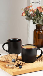 Load image into Gallery viewer, famiware Mercury Coffee Mugs 13 oz, Coffee Mugs Set of 4 with Handle, Cups for Latte, Hot Tea, Cappuccino, Mocha, Cocoa, Black