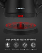 Load image into Gallery viewer, DmofwHi Gooseneck Electric Kettle(1.0L),1000W Electric Tea Kettle of 304 Stainless Steel,Auto Shut off,Water Kettle for Coffee and Tea -Matte Black