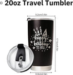 Load image into Gallery viewer, Personalized Tumbler with Pictures Text Name, Custom Double Wall Insulated Tumbler, Personalized Gifts for Women Men Friend, Birthday Christmas Gifts, 20oz Coffee Tumbler w/Lid (20oz UV)