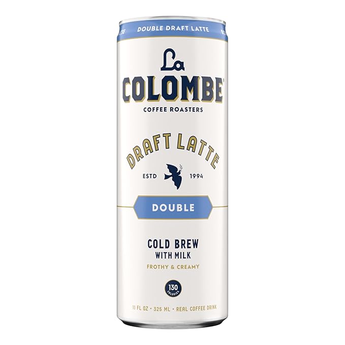 La Colombe Coffee, Double Draft Latte, 11 fl oz Cans (Pack of 12), Coffeehouse Quality Cold Brew, Specialty Grade Coffee Beans, Ready-to-Drink On-the-Go