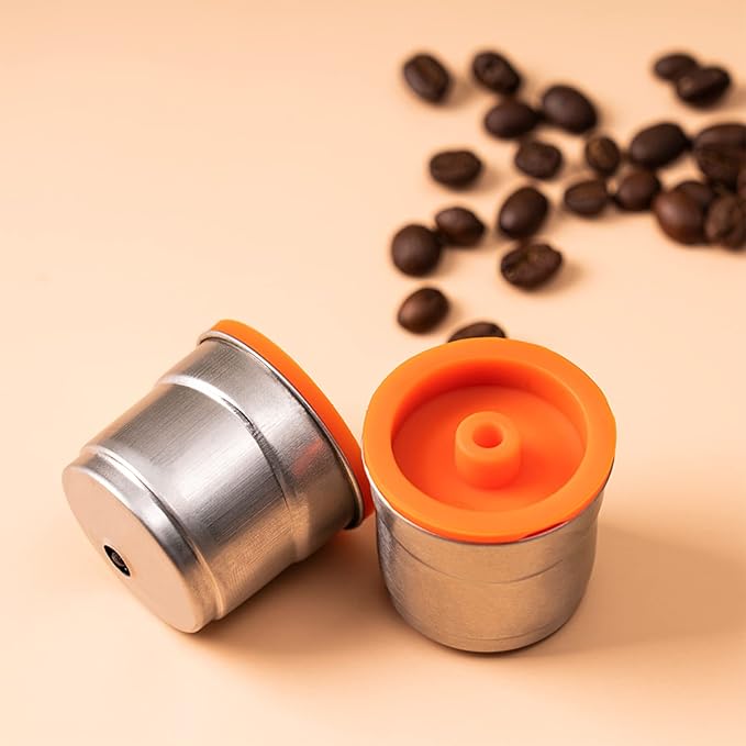 Fdit 304 Tough Stainless Steel Coffee Capsules, Dishwasher Safe Reusable Coffee Pods for Coffee Machine, For Keeping Coffee