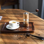 Load image into Gallery viewer, Premium Manual Burr Coffee Grinder - Made with real Beechwood; Hand Coffee Grinder with Stainless Steel Burr Mill; Extra-Fine to Coarse Coffee &amp; Espresso Burr Grinder (Light Brown)