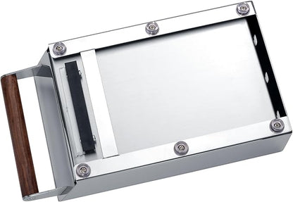 Normcore Espresso Knock Box Drawer, Espresso Knocker Drawer, 304 Stainless Steel With Walnut Wood Hand, For Home, Office, Restaurant and Coffee Shop, Mirror Finish, Size: M