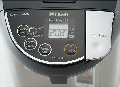 Tiger PDU-A30U-K Electric Hot Water Boiler and Warmer, Stainless Black, 3-Liter