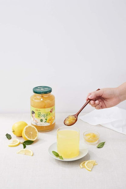 Damtuh Honey Lemon Tea 2.2lb (35.3 fl oz) – Traditional Korean Preserved Lemon with Honey, Refreshing Citrus Herbal Tea, Lemon Marmalade Preserve
