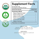 Load image into Gallery viewer, Brain Fog Tea for Herbal Focus &amp; Memory, AIP AutoimmuniTea Protocol Diet Compliant Foods, Whole 30, Paleo Friendly - Nootropics Support Herbs Gingko Biloba, Peppermint, Gotu Kola