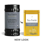 Load image into Gallery viewer, Tea Forte Caramel Nougat Premium Loose Leaf Caffeinated Black Tea Blend Canister, Makes 35-50 Cups